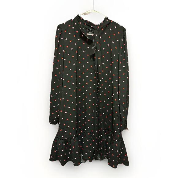 NWT Kate Spade Darling Hearts Ruffle Shift Dress Women’s Size S - Picture 1 of 5